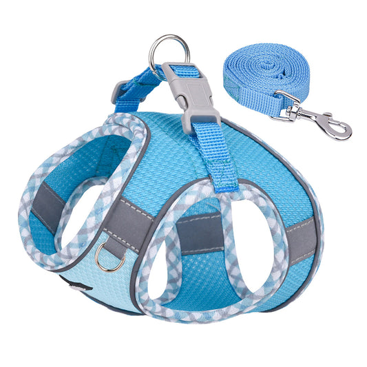 Aiitle Step in Breathable Air Mesh Dog Harness Blue