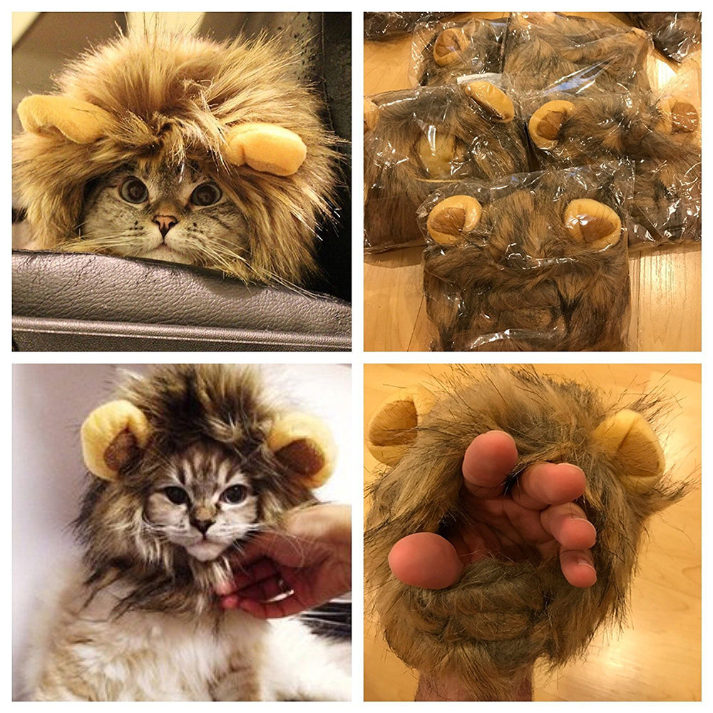 Aiitle Funny Cat Cosplay Lion Mane Wig