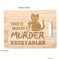 Aiitle Funny Black Cat Wooden Cutting Board