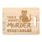 Aiitle Funny Black Cat Wooden Cutting Board