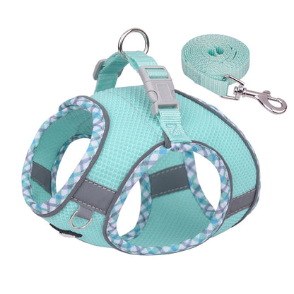 Aiitle Step in Breathable Air Mesh Dog Harness Turquoise