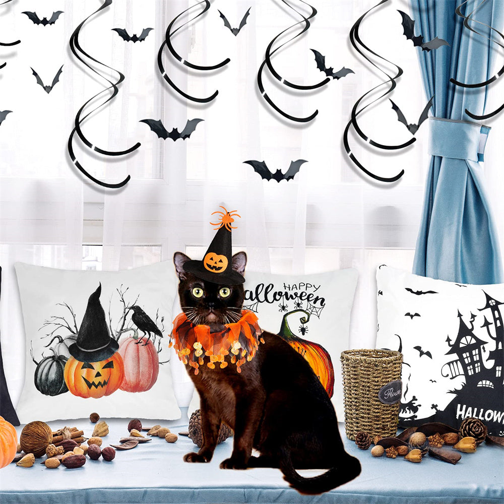 Aiitle Pet Halloween Pumpkin Costume Set