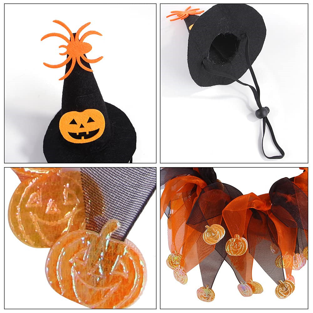 Aiitle Pet Halloween Pumpkin Costume Set