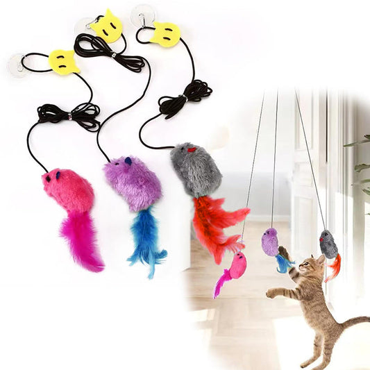 Aiitle Hanging Cat Catching Mouse Toy 3 PCS Set