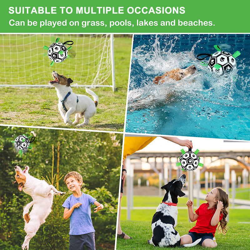 Aiitle Dog Toy Straps Soccer Ball with Free Bump