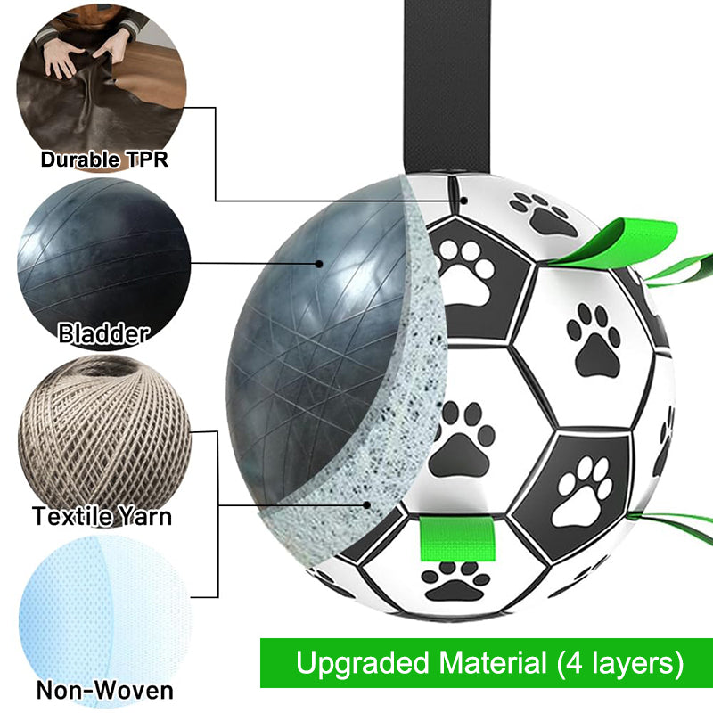 Aiitle Dog Toy Straps Soccer Ball with Free Bump