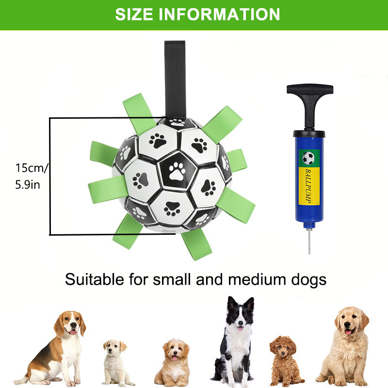 Aiitle Dog Toy Straps Soccer Ball with Free Bump