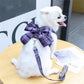 Aiitle Pet Plaid Bow Tie Harness Leash Set