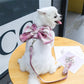 Aiitle Pet Plaid Bow Tie Harness Leash Set