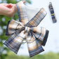 Aiitle Pet Plaid Bow Tie Harness Leash Set