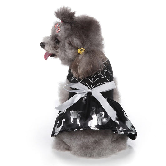 Aiitle Dog Halloween Black Ghost Costume