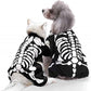 Aiitle Pet Halloween Black and White Skeleton Costume