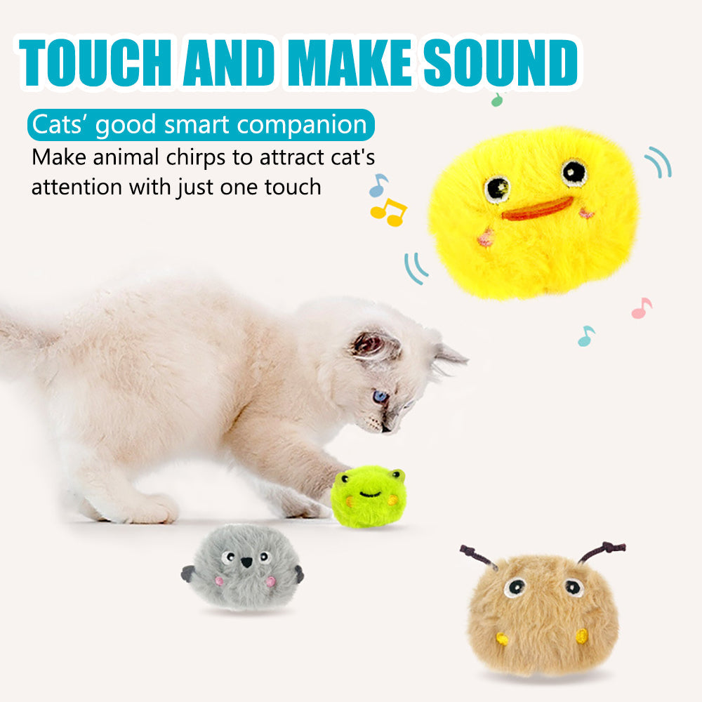 Aiitle Cute Animal Plush Chirping Cat Toys