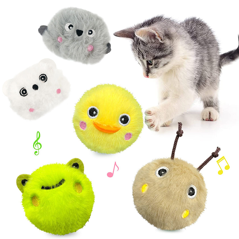 Aiitle Cute Animal Plush Chirping Cat Toys