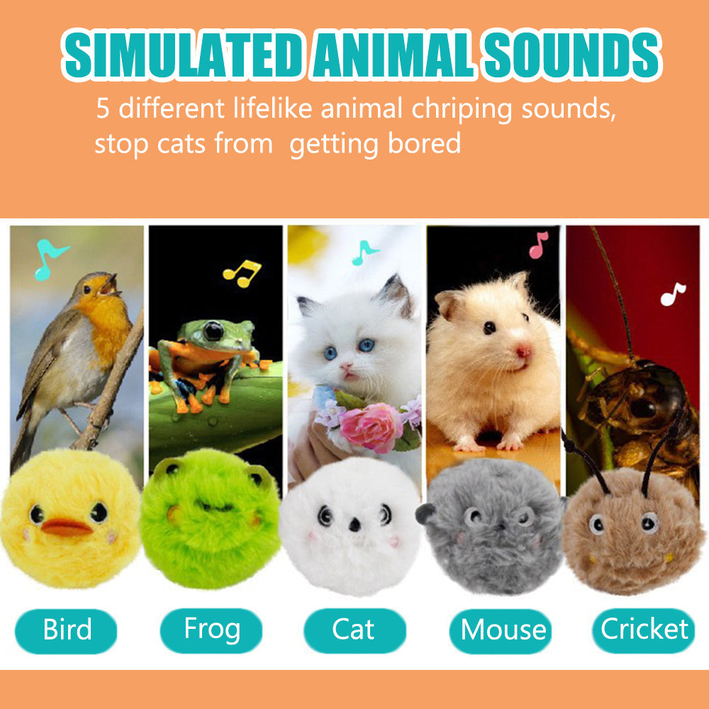 Aiitle Cute Animal Plush Chirping Cat Toys