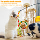 Aiitle Colorful Plush Ball Cat Teaser Wand 3 PCS Set