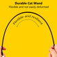 Aiitle Colorful Plush Ball Cat Teaser Wand 3 PCS Set