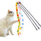 Aiitle Colorful Plush Ball Cat Teaser Wand 3 PCS Set
