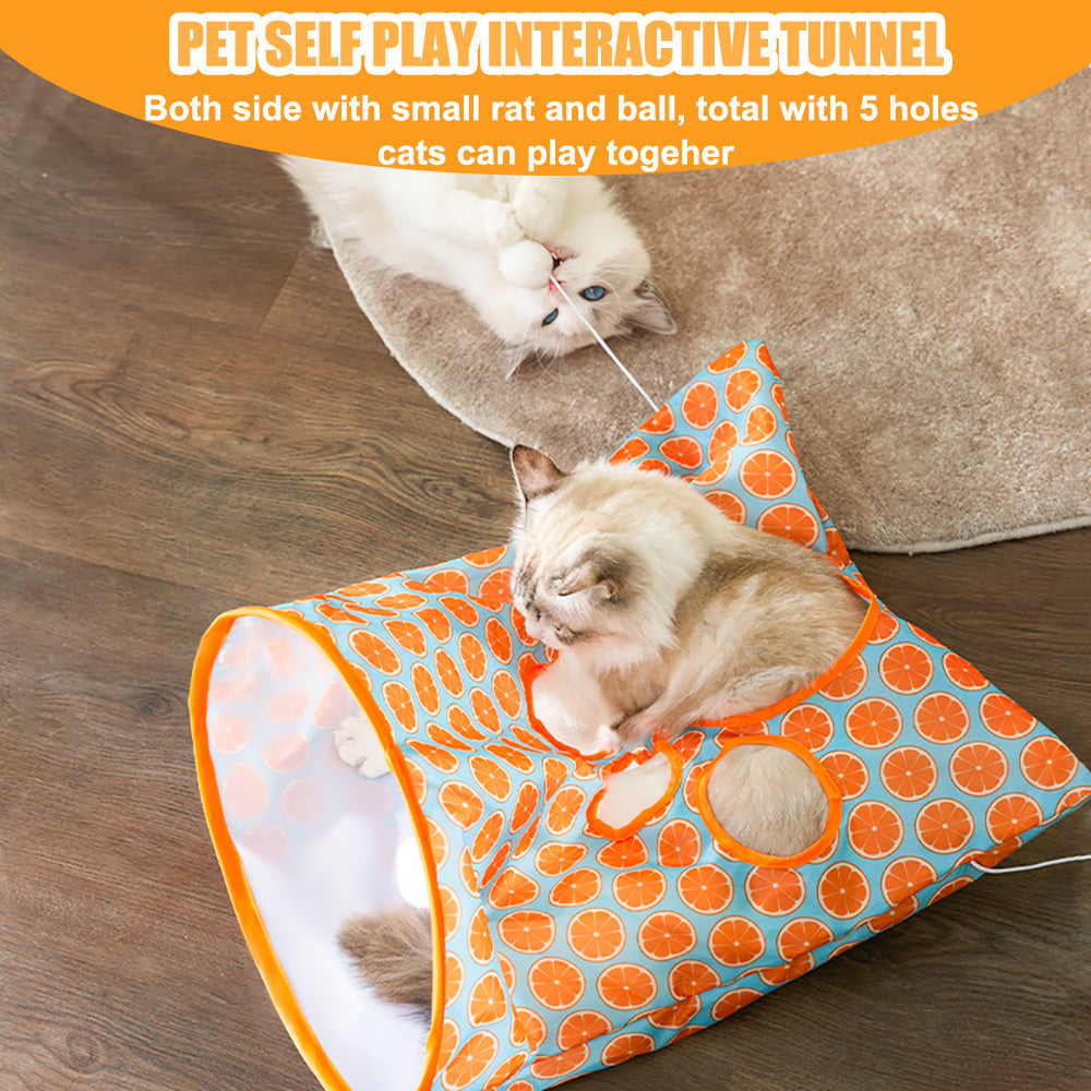 Aiitle Squeaky Self Interactive Cat Tunnel Bag