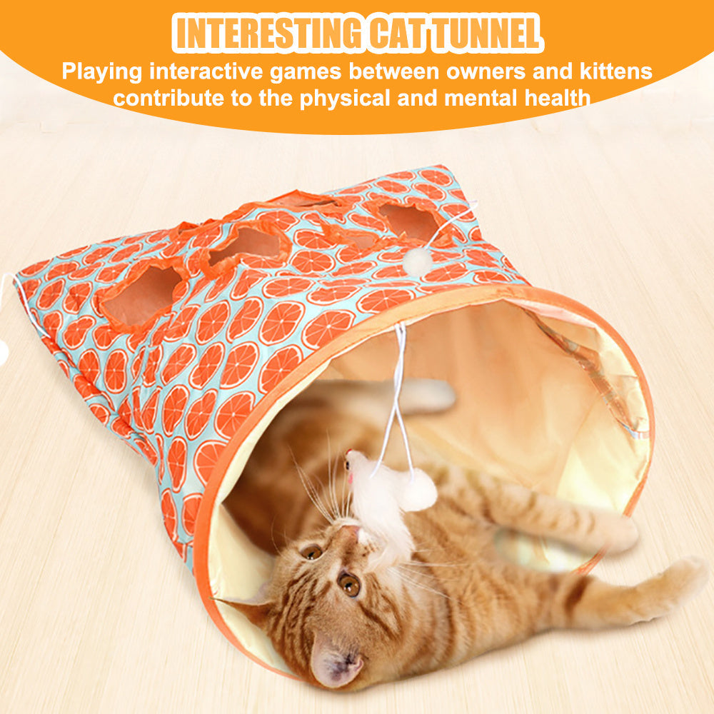 Aiitle Squeaky Self Interactive Cat Tunnel Bag