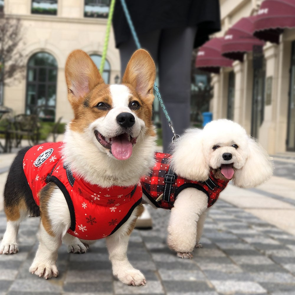 Aiitle Christmas Winter Dog Jacket Harness