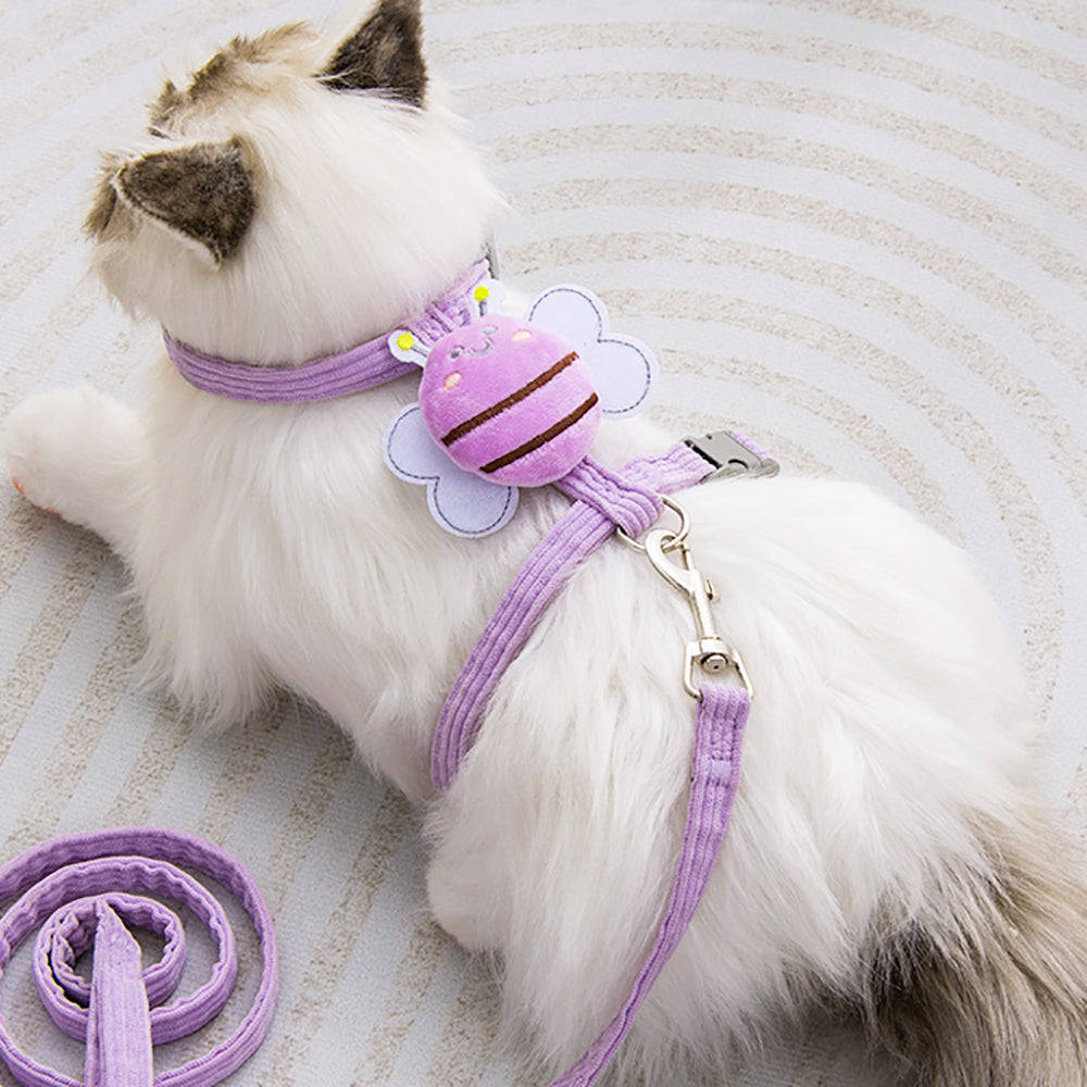 Aiitle Cute Bee 3D Pet Harness Leash Set