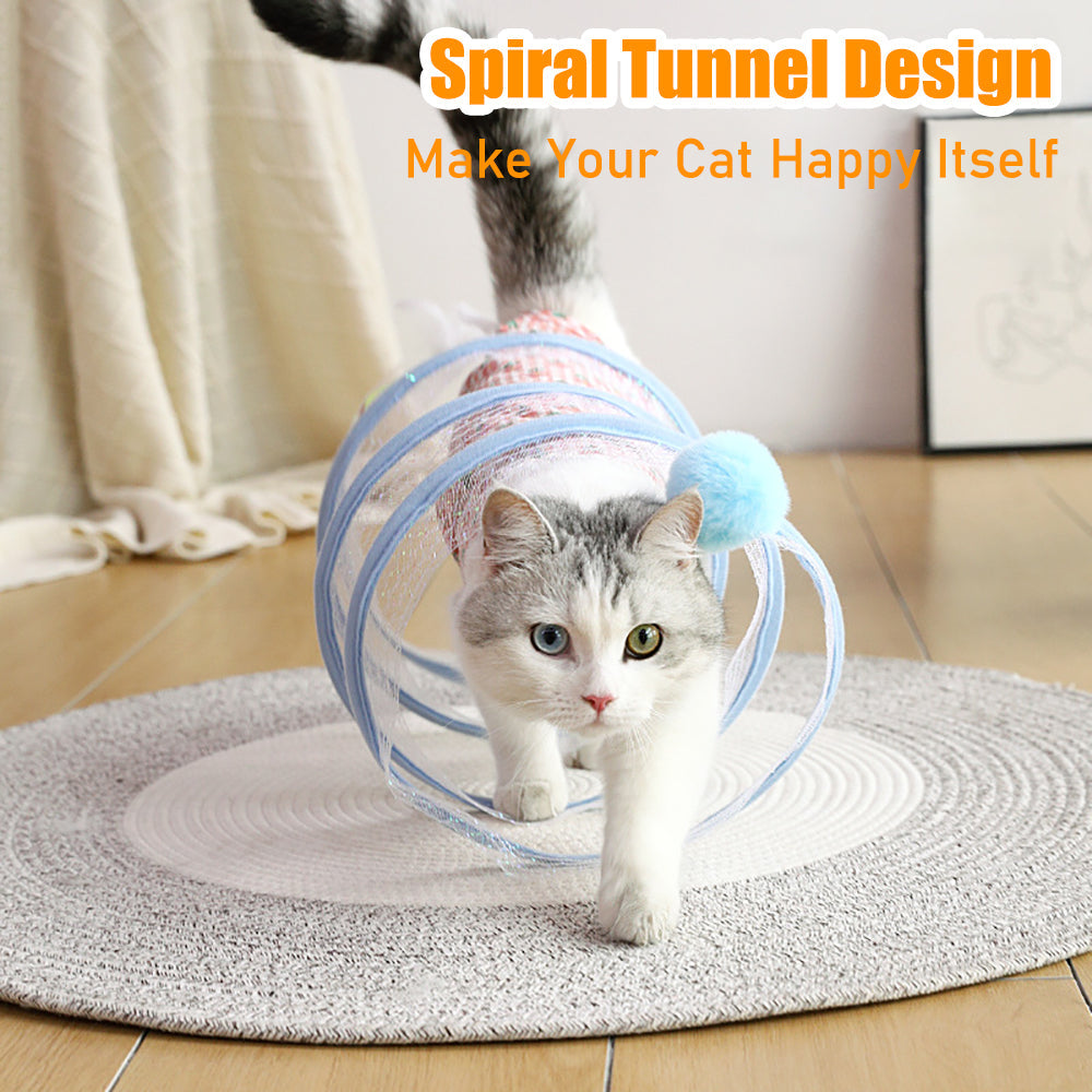 Aiitle Foldable Cat Spiral Tunnel