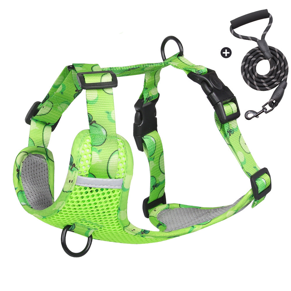 Aittle Fruit Print Mesh Dog Harness