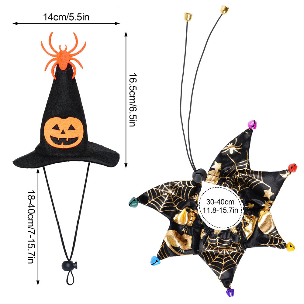 Aiitle Pet Halloween Skeleton Costume Set