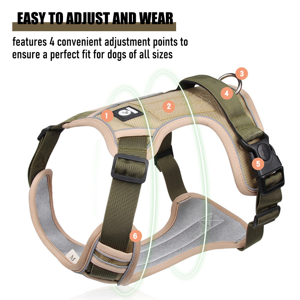 Aiitle No Pull Reflective Adjustable Dog Harness