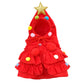 Aiitle Cute Pet Christmas Cloak with Star and Pompoms Green